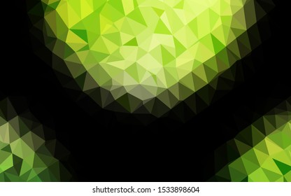 Light Green vector abstract mosaic pattern. A completely new color illustration in a vague style. Triangular pattern for your business design.