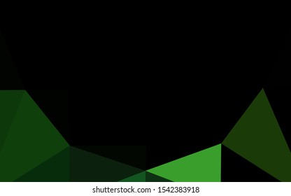 Light Green vector abstract mosaic background. Shining colored illustration in a Brand new style. Triangular pattern for your business design.