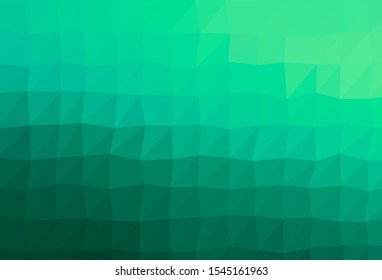 Light Green vector abstract mosaic backdrop. Shining illustration, which consist of triangles. Completely new design for your business.