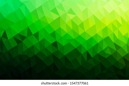Light Green vector abstract mosaic backdrop. Brand new colorful illustration in with gradient. Elegant pattern for a brand book.