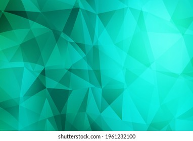 Light Green vector abstract mosaic background. A completely new color illustration in a polygonal style. Pattern for a brand book's backdrop.