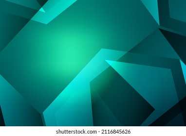 Light Green vector abstract mosaic backdrop. Shining polygonal illustration, which consist of triangles. A new texture for your web site.