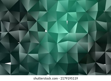 Light Green vector abstract mosaic background. Shining illustration, which consist of triangles. Elegant pattern for a brand book.