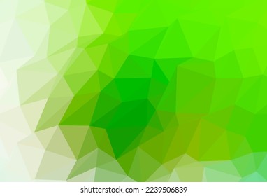 Patrón de mosaico abstracto del vector verde claro. Ilustración abstracta brillante con un diseño elegante. Patrón triangular para el diseño de su negocio.