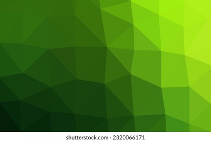 Light Green vector abstract mosaic pattern. Geometric illustration in Origami style with gradient. Template for your brand book.