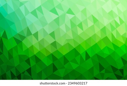 Fondo de mosaico abstracto del vector verde claro. Una elegante ilustración brillante con gradiente. Patrón elegante para un libro de marca.