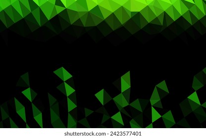 Fondo de mosaico abstracto del vector verde claro. Ilustración abstracta colorida con gradiente. El mejor diseño triangular para su negocio.