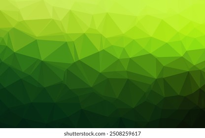 Hellgrünes, abstraktes Mosaikmuster. Eine vage abstrakte Illustration mit Farbverlauf. Das beste dreieckige Design für Ihr Unternehmen.