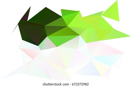 Light Green vector abstract mosaic template. Colorful abstract illustration with gradient. Triangular pattern for your business design.