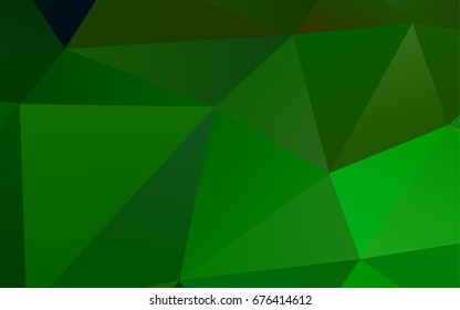 Light Green vector abstract mosaic template. Creative geometric illustration in Origami style with gradient. Triangular pattern for your business design.