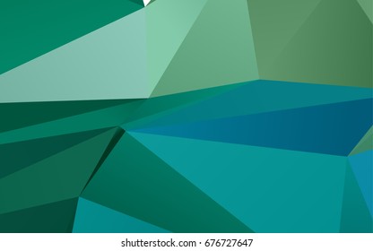 Light Green vector abstract mosaic template. Glitter abstract illustration with an elegant design. The textured pattern can be used for background.