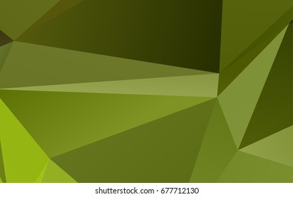 Light Green vector abstract mosaic template. Geometric illustration in Origami style with gradient.  Brand-new design for your business.