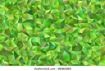 Light Green vector abstract mosaic template. Geometric illustration in Origami style with gradient.  A completely new design for your business.