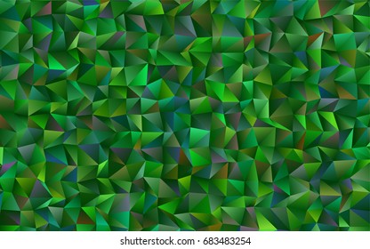Light Green vector abstract mosaic pattern. Shining illustration, which consist of triangles. The polygonal design can be used for your web site.