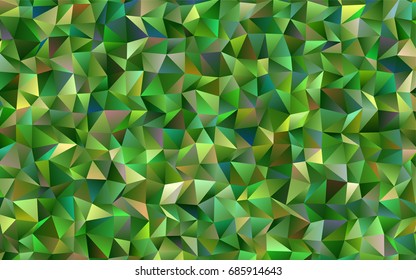Light Green vector abstract mosaic pattern. Shining colored illustration in a brand-new style. Triangular pattern for your business design.