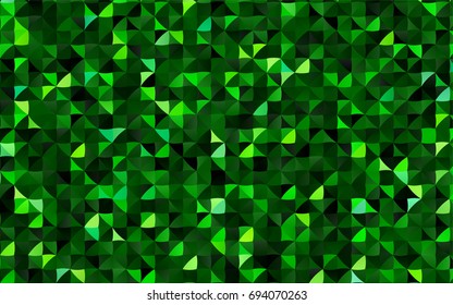 Light Green vector abstract mosaic template. Brand-new colored illustration in blurry style with gradient. The polygonal design can be used for your web site.