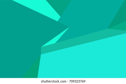 Light Green vector abstract mosaic template. Creative geometric illustration in Origami style with gradient. The completely new template can be used for your brand book.