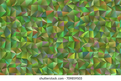 Light Green vector abstract mosaic template. Triangular geometric sample with gradient.  Triangular pattern for your business design.