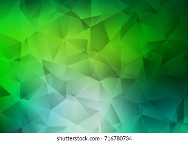 Light Green vector abstract mosaic template. Colorful abstract illustration with gradient. The elegant pattern can be used as part of a brand book.