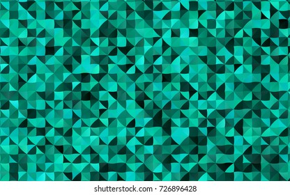 Light green vector abstract mosaic template. Creative geometric illustration in Origami style with gradient. A completely new design for your business.