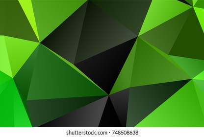 Light Green vector abstract mosaic pattern. Colorful illustration in abstract style with gradient. A completely new template for your business design.