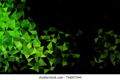 Light Green vector abstract mosaic background. Creative geometric illustration in Origami style with gradient. The template can be used as a background for cell phones.