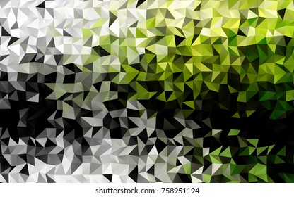 Light Green vector abstract mosaic template. Creative illustration in halftone style with gradient. The completely new template can be used for your brand book.