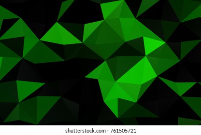 Light Green vector abstract mosaic background. Triangular geometric sample with gradient.  The completely new template can be used for your brand book.