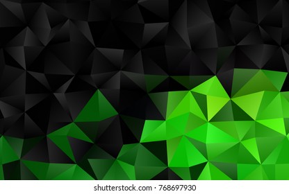 Light Green vector abstract mosaic background. A sample with polygonal shapes. The polygonal design can be used for your web site.