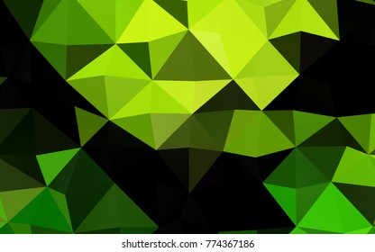 Light Green vector abstract mosaic pattern. Creative geometric illustration in Origami style with gradient. A completely new design for your business.