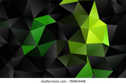Light Green vector abstract mosaic background. Colorful illustration in abstract style with gradient. The best triangular design for your business.