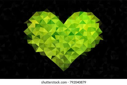 Light Green vector abstract mosaic pattern. Creative illustration in halftone style with gradient. A new texture for your design.