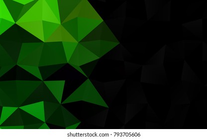 Light Green vector abstract mosaic template. Glitter abstract illustration with an elegant design. A completely new template for your business design.