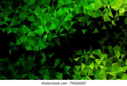 Light Green vector abstract mosaic template. A vague abstract illustration with gradient. The polygonal design can be used for your web site.
