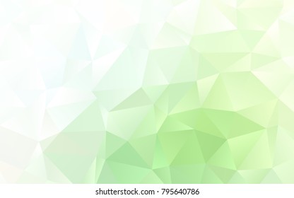 Light Green vector abstract mosaic template. A sample with polygonal shapes. The completely new template can be used for your brand book.