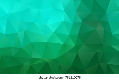 Light Green vector abstract mosaic template. Brand-new colored illustration in blurry style with gradient. The elegant pattern can be used as part of a brand book.