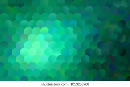 Light Green vector abstract pattern with circles. Geometry template for your business design. Background with colored spheres.