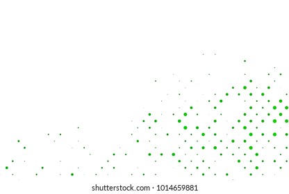 Light Green vector abstract pattern with circles. Geometry template for your business design. Background with colored spheres.