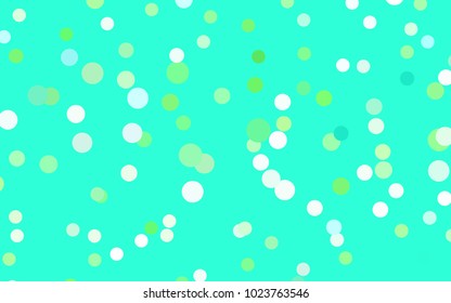 Light Green vector abstract pattern with circles. Geometry template for your business design. Background with colored spheres.