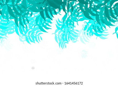 Light Green vector abstract pattern with leaves. Colorful abstract illustration with leaves in doodle style. Elegant pattern for your brand book.