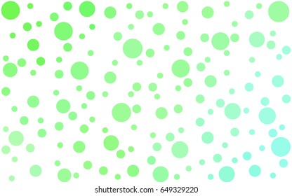 Light Green vector abstract pattern with circles. Geometry template for your business design. Background with colored spheres.