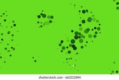 Light Green vector abstract pattern with circles. Geometry template for your business design. Background with colored spheres.