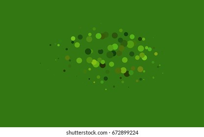 Light Green vector abstract pattern with circles. Geometry template for your business design. Background with colored spheres.