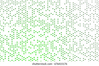 Light Green vector abstract pattern with circles. Geometry template for your business design. Background with colored spheres.