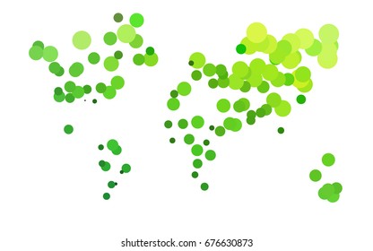 Light Green vector abstract pattern with circles. Geometry template for your business design. Background with colored spheres.