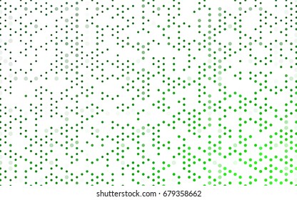 Light Green vector abstract pattern with circles. Geometry template for your business design. Background with colored spheres.