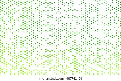 Light Green vector abstract pattern with circles. Geometry template for your business design. Background with colored spheres.