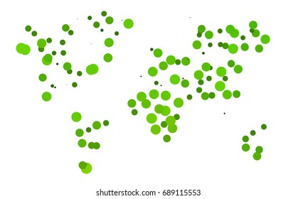 Light Green vector abstract pattern with circles. Geometry template for your business design. Background with colored spheres.