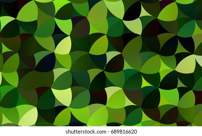 Light Green vector abstract pattern with circles. Geometry template for your business design. Background with colored spheres.