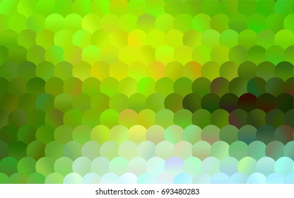 Light Green vector abstract pattern with circles. Geometry template for your business design. Background with colored spheres.